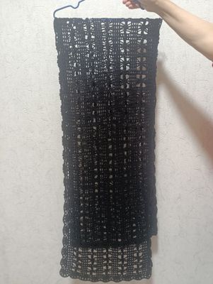 Sharf toqilgan rangi tinniq qora 190 sm x 40 sm pachti yengi