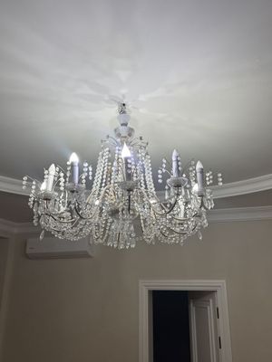 хрустальная антикварная люстра