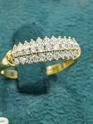 Золотая кольцо, новые бренды, Alfa gold .вес 2,88 гр. Проба