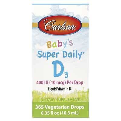 Carlson, Super Daily, Vitamin D3 для детей, карлсон витамин Д3