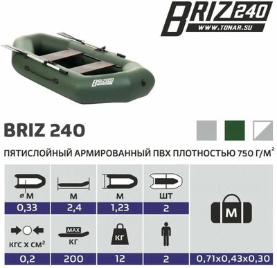 Лодка Briz 240 сотилади. Янги упаковкада турибди. Очилмаган.