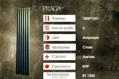РАДИАТОР PRAGA — элегантный вертикальный с характером