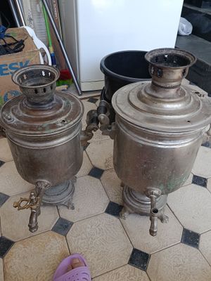 старинный латунный самовар