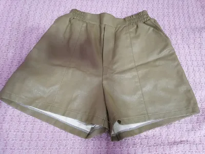 Зимняя кожаная шорты