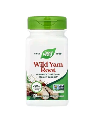 Nature's Way, Корень дикого ямса, 100 веганских капсул