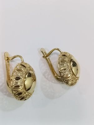 Золотые серьги. Турция.Проба 585 ,вес 5,01