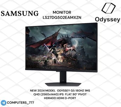 NEW MODEL 2024 SAMSUNG ODYSSEY G5 LS27DG502E qhd 2k 180hz ips