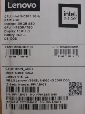 Notebook Lenovo Celeron N4020