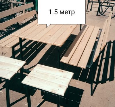 Стол 2 скамейка 2 стульчик