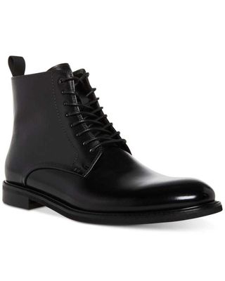 Мужские черные кожаные ботинки STEVE MADDEN