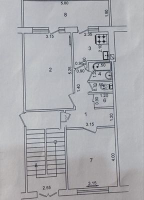 Продается 2х комнатная квартира, 60 м² на Юнусабаде 14