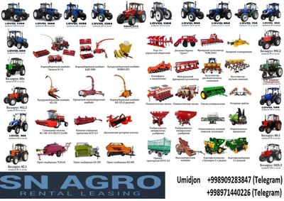Traktorlar + Agrotexnikalar - Lizing