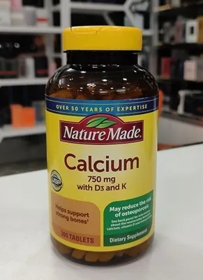 Nature Made Calcium 750mg с витамином D3 и K 300 таблеток