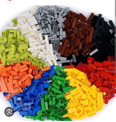 Lego запчасти,блоки по цветам