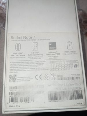 Redmi note 7 64 xotira