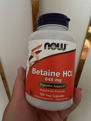 Betaine HCI 648 mg Now