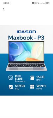 Noutbook IPASON Maxbook - P3, I3-N305 Processor.