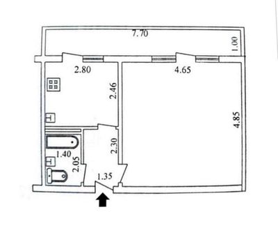 СРОЧНО !! Продается квартира в Яшнабаде 1/9/9 ( 42 кв/м ) Авиасозлар 2