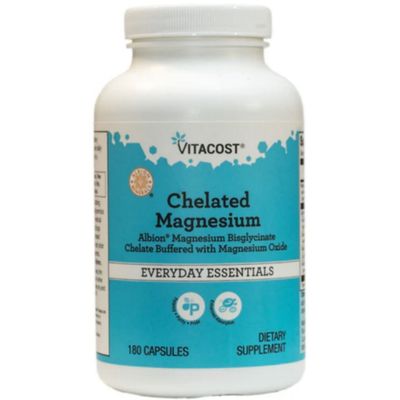 Магний Биглицинат Хелат Vitacost Chelated Magnesium 180 капсул США