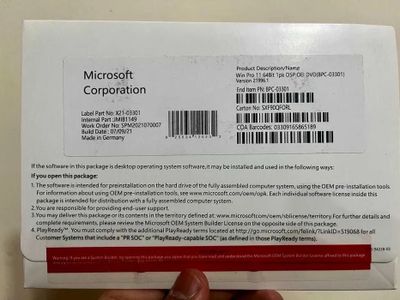 Официальный ключ MS Windows 11 Pro