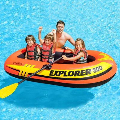 Надувная лодка Intex Explorer 300 (с вёслами и насосом) Идеальный выбо