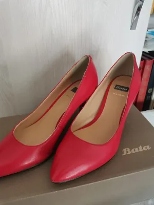 Туфли красные новые, кожа, размер 35