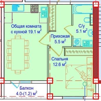 Miroboddan 1 xonali uy ipoteka va subsidiyaga sotiladi