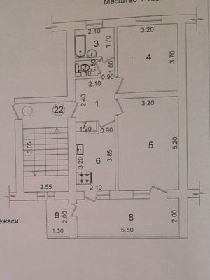 Яшнобад. 2/4/9. 66m². Без ремонта Срочно.Z.