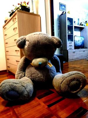 Мишка серый большой , второй в подарок