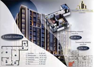 Chirchiqda ilk bor premium honadonlar