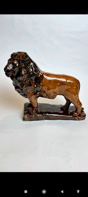 Лев ГКЗ старая Гжель керамическая статуэтка ссср