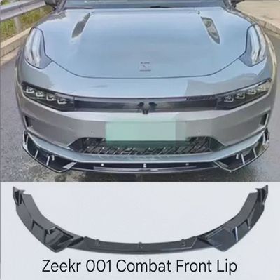 На Zeekr 001 карбон споллер на передней бамфер,