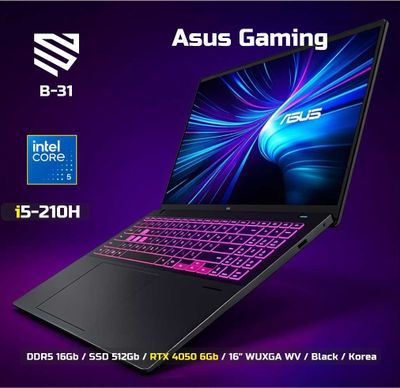 Asus Gaming / i5-210H/ 16Gb D5 / SSD 512Gb/ RTX4050 6Gb