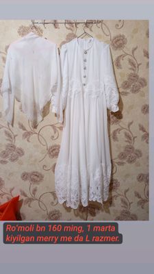Oq kuylak roʻmoli bn birga 160 ming soʻm.