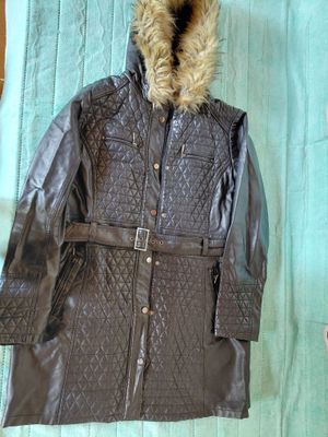 Куртка женская кожанная утепленная