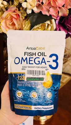 Omega 3,fish oil,1280 mg, 240 softgels,CHEGIRMADA SOTUVDA MAVJUD