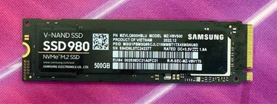 SAMSUNG 980 M.2 NVMe 500GB б/у