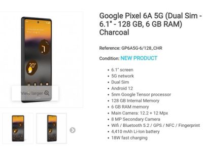 Google Pixel 6a 6/128