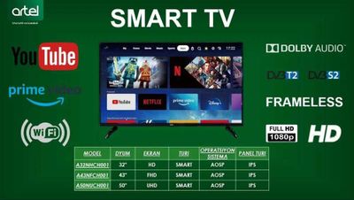 Телевизор Artel 32" Android TV — WiFi, Bluetooth, Smart, HD — Гарантия