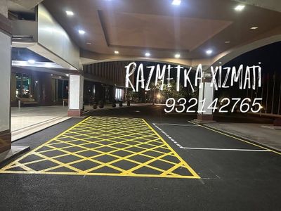 Razmetkar, yol chiziqlar, stayankalar, oyin maydonchalari chizish xi