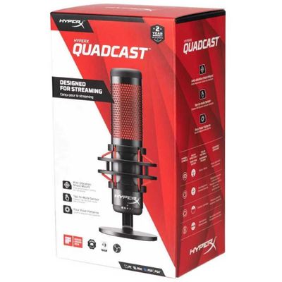 Микрофон HyperX QuadCast, черный/красный