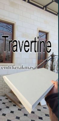 TRAVERtine o'rniga miramirdan bo'lgan toshi Fasadni plitka