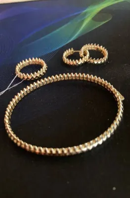 Золото браслет, серьги, кольцо