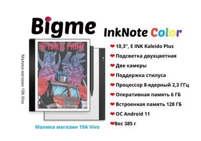 Распродажа! E-Ридер с цветным E-ink Bigme InkNote Color 10.3"