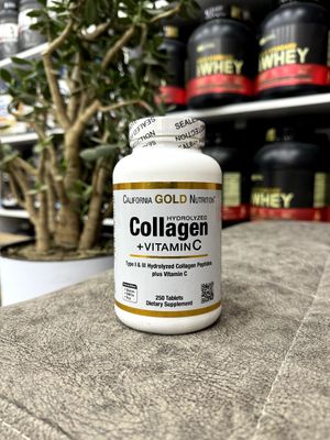 California Gold Nutrition Hydrolyzed Collagen + Vitamim C, коллаген.