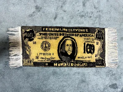 100$ Ковер доллар редкий эксклюзив Hand made ручная работа