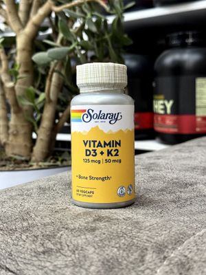 Solaray Vitamin D3 + K2 125 mcg / 50 mcg, витамин д3 + К2.