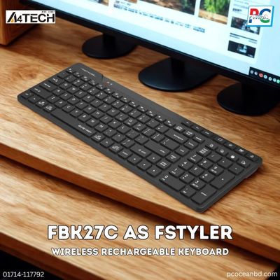 Русская Раскладка! Беспроводная Клавиатура A4tech FBK27C