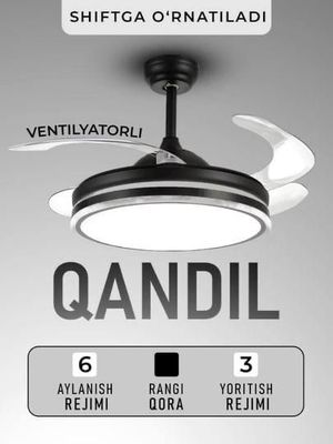Qandil ventilyatorlik patalochniy sifati alo pultta ishlaydi