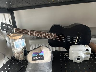Укулеле черная, мини гитара, ukulele
